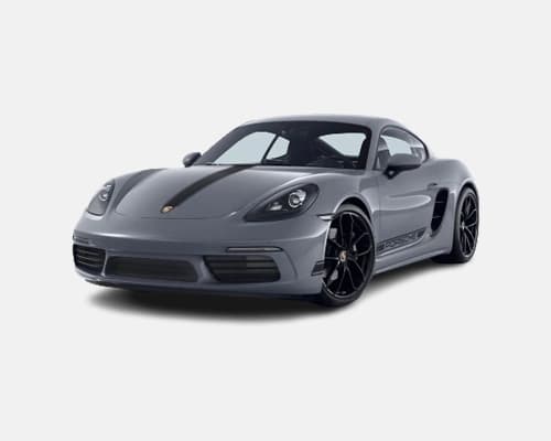 Porsche 718 Cayman car with driver available on rent